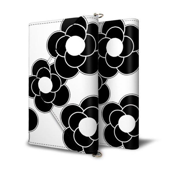 iPhone15 スマホケース 手帳型 三つ折りタイプ レター型 フラワー
