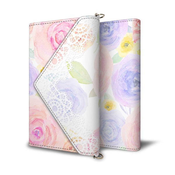 Xperia XZ SO-01J docomo スマホケース 手帳型 三つ折りタイプ レター型 フラワー 耐衝撃