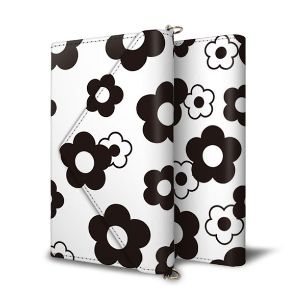 iPhone15 Pro スマホケース 手帳型 三つ折りタイプ レター型 デイジー 耐衝撃