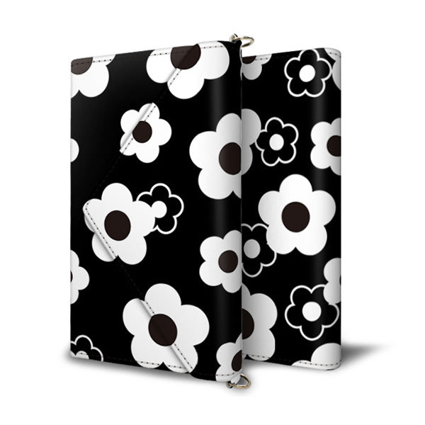 らくらくスマートフォン3 F-06F docomo スマホケース 手帳型 三つ折りタイプ レター型 デイジー 耐衝撃