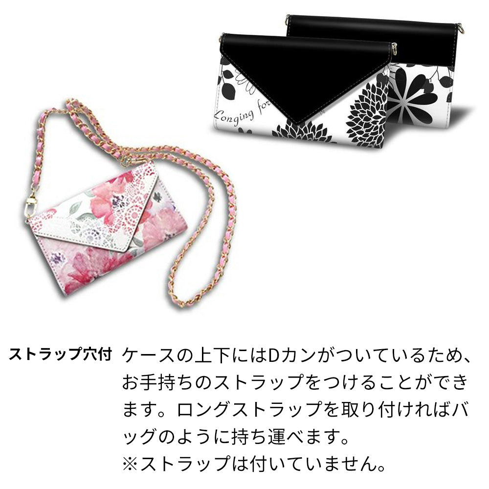 arrows We2 FCG02 au スマホケース 手帳型 三つ折りタイプ レター型 ツートン モノトーンカラー 花柄