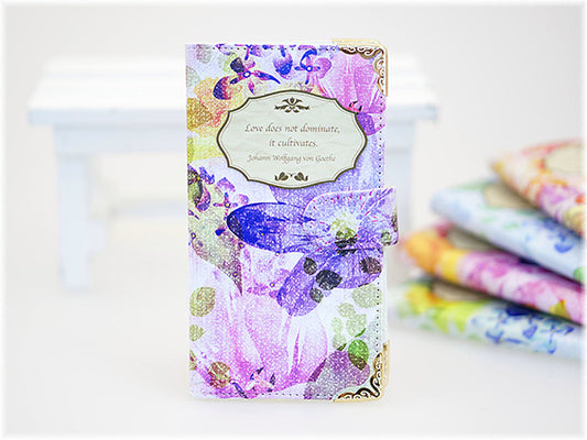 Galaxy A20 SC-02M docomo フラワーエンブレム 手帳型ケース 耐衝撃