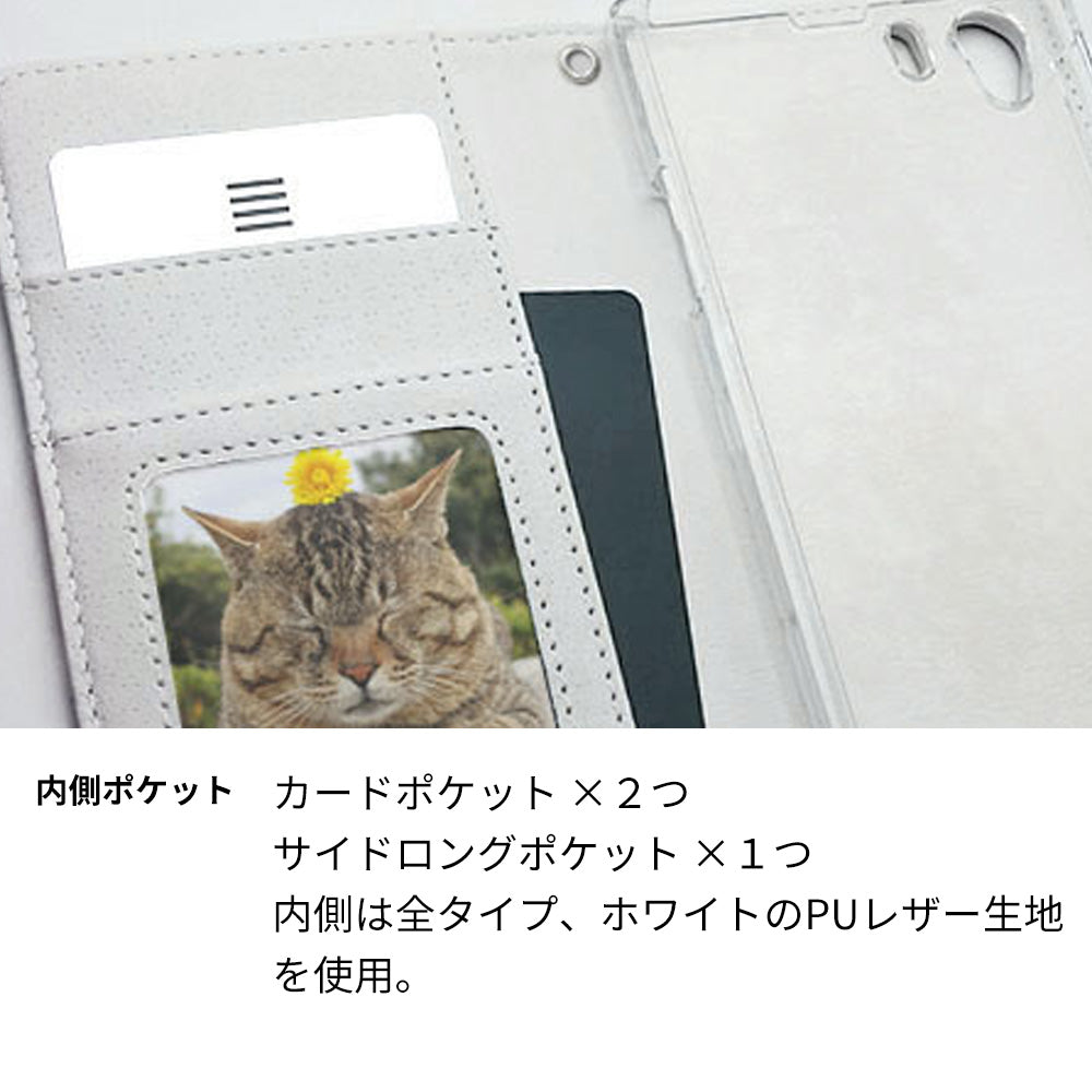 Xperia 10 V SOG11 au モノトーンフラワーキラキラバックル 手帳型ケース