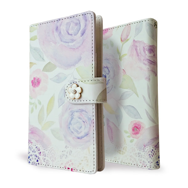 AQUOS sense4 basic A003SH Y!mobile フィレンツェの春デコ プリント手帳型ケース 耐衝撃