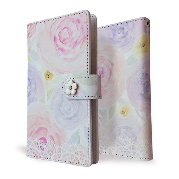 AQUOS sense7 SH-M24 楽天モバイル フィレンツェの春デコ プリント手帳型ケース 耐衝撃