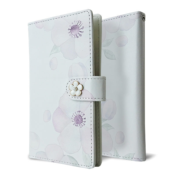 AQUOS sense3 plus SH-M11 ドゥ・フルール デコ付きバージョン プリント手帳型ケース 耐衝撃