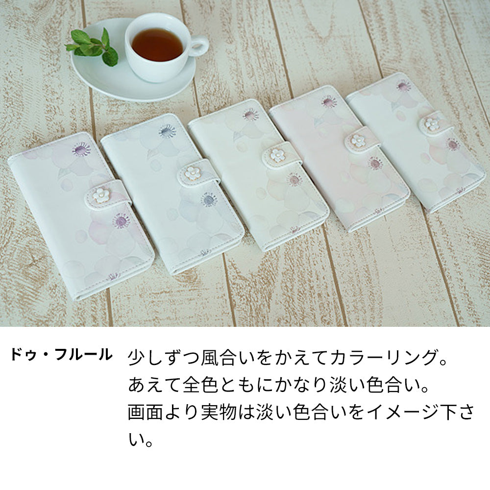 arrows We2 Plus F-51E docomo ドゥ・フルール デコ付きバージョン プリント手帳型ケース 耐衝撃