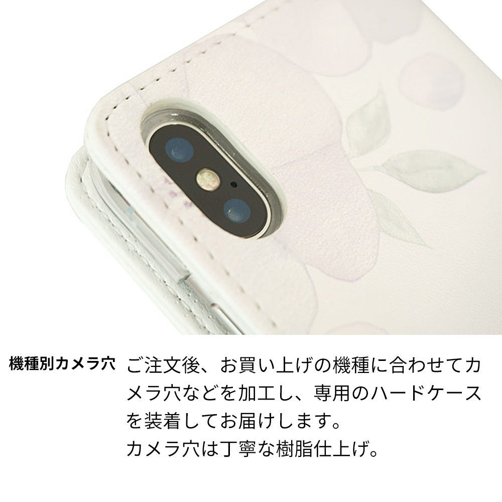 AQUOS SH-M04-A ドゥ・フルール デコ付きバージョン プリント手帳型ケース 耐衝撃