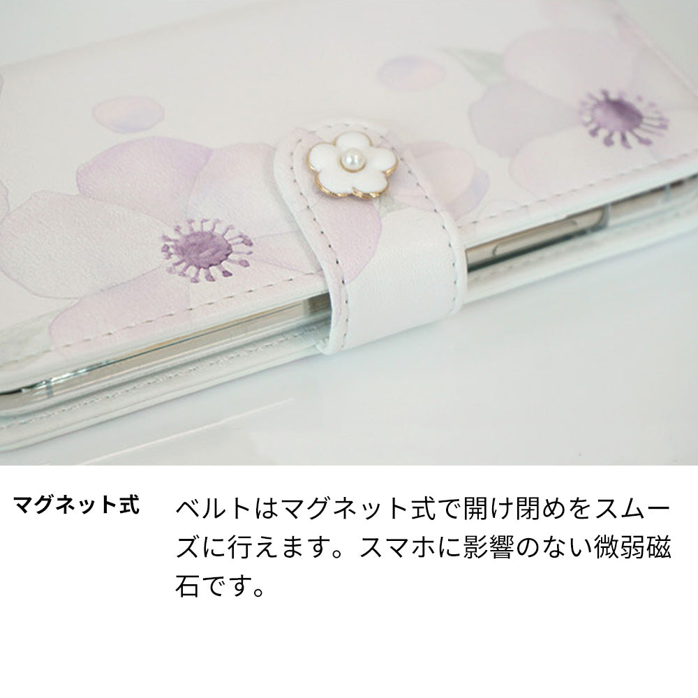 Xperia 5 III A103SO SoftBank ドゥ・フルール デコ付きバージョン プリント手帳型ケース 耐衝撃