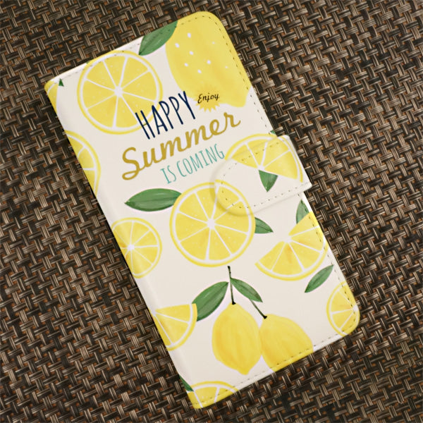 Xperia 1 IV SO-51C docomo ハッピーサマー プリント手帳型ケース 耐衝撃