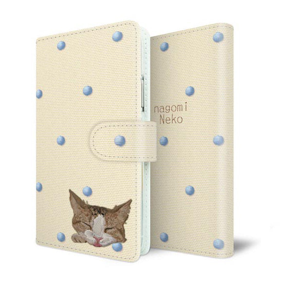 Disney Mobile DM-01J スマホケース 手帳型 全機種対応 和み猫 UV印刷 耐衝撃