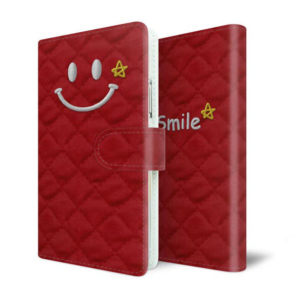 Xperia XZs SO-03J docomo スマホケース 手帳型 全機種対応 スマイル UV印刷 耐衝撃