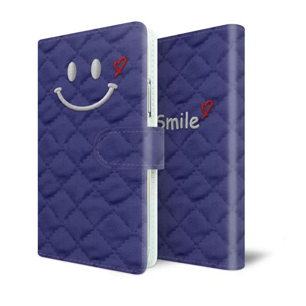 HUAWEI nova lite 2 704HW SoftBank スマホケース 手帳型 全機種対応 スマイル UV印刷 耐衝撃