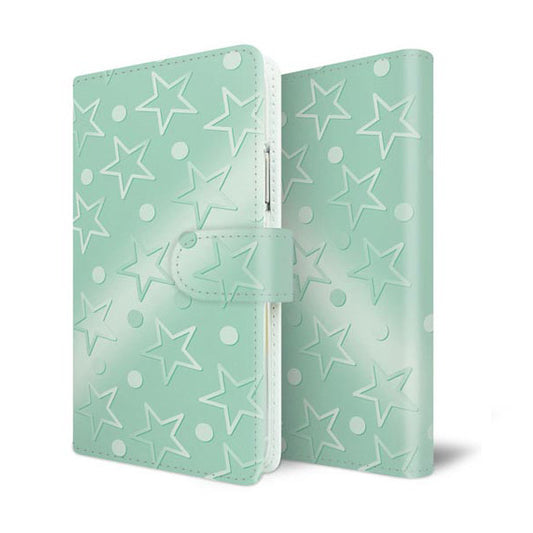 AQUOS R2 706SH SoftBank スマホケース 手帳型 エンボス風グラデーション UV印刷 耐衝撃