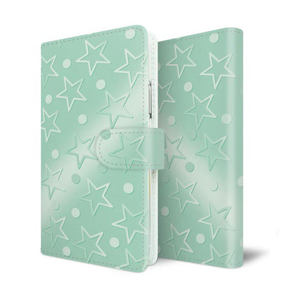 AQUOS zero6 SHG04 au スマホケース 手帳型 エンボス風グラデーション UV印刷 耐衝撃