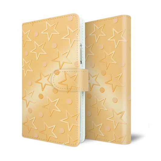 Galaxy A21 シンプル SCV49 au スマホケース 手帳型 エンボス風グラデーション UV印刷 耐衝撃