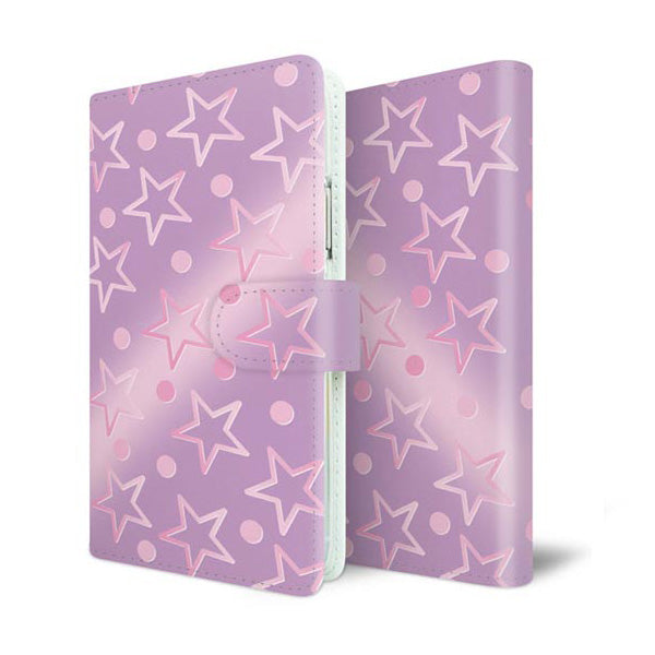 Galaxy S24 SCG25 au スマホケース 手帳型 エンボス風グラデーション UV印刷 耐衝撃