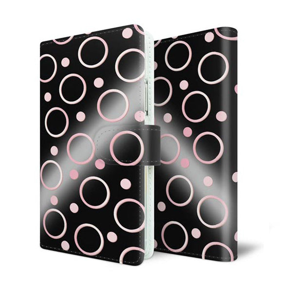 Xperia XZ1 SOV36 au スマホケース 手帳型 エンボス風グラデーション UV印刷 耐衝撃