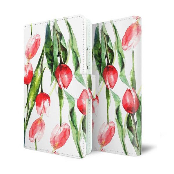 Galaxy A51 5G SC-54A docomo スマホケース 手帳型 水彩風 花 UV印刷 耐衝撃