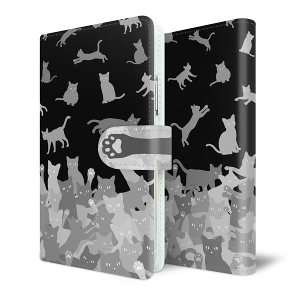 Galaxy S10+ Olympic Games Edition docomo スマホケース 手帳型 ネコ積もり UV印刷 耐衝撃