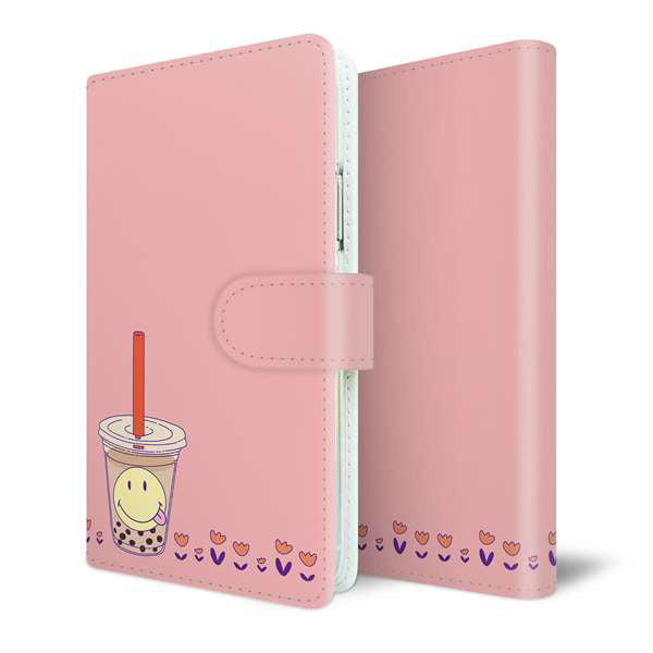 arrows We2 FCG02 au スマホケース 手帳型 スイーツ ニコちゃん スマイル
