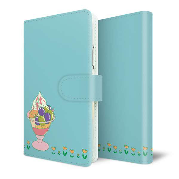 arrows We2 FCG02 au スマホケース 手帳型 スイーツ ニコちゃん スマイル