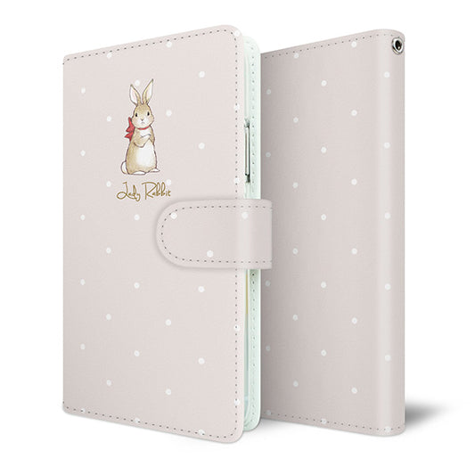 AQUOS EVER SH-02J docomo スマホケース 手帳型 Lady Rabbit うさぎ 耐衝撃