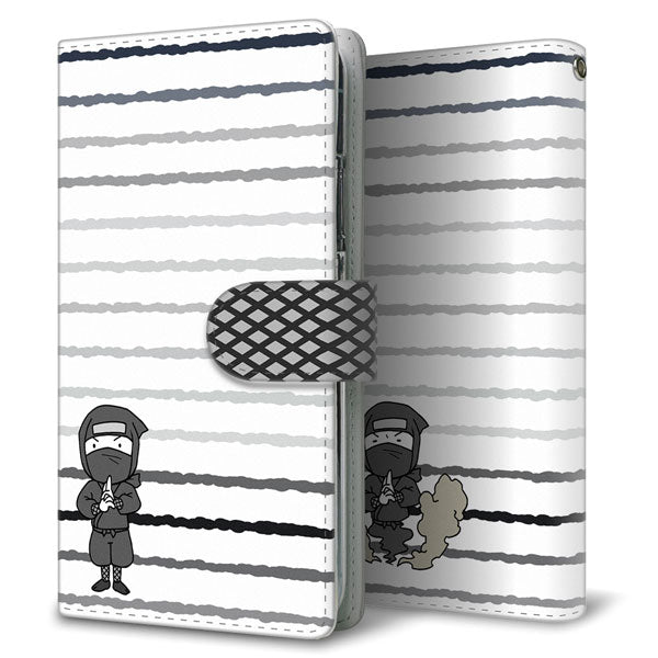 Galaxy Note10+ スマホケース 手帳型 ニンジャ 印刷 忍者 ベルト