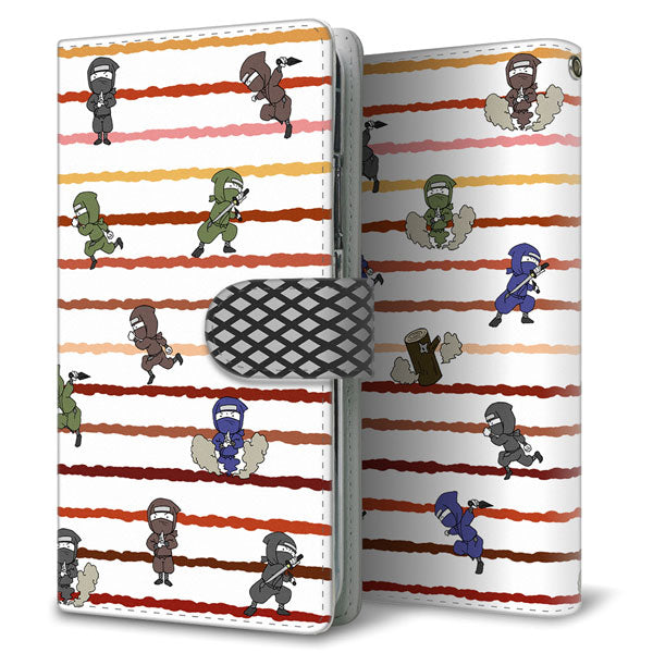 OPPO Reno5 A スマホケース 手帳型 ニンジャ ブンシン 印刷 忍者 ベルト