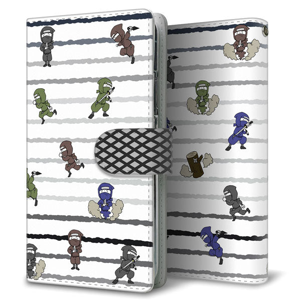 Galaxy A25 5G SC-53F docomo スマホケース 手帳型 ニンジャ ブンシン 印刷 忍者 ベルト