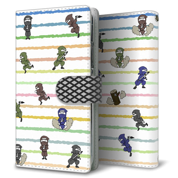 Galaxy S10+ Olympic Games Edition docomo スマホケース 手帳型 ニンジャ ブンシン 印刷 忍者 ベルト