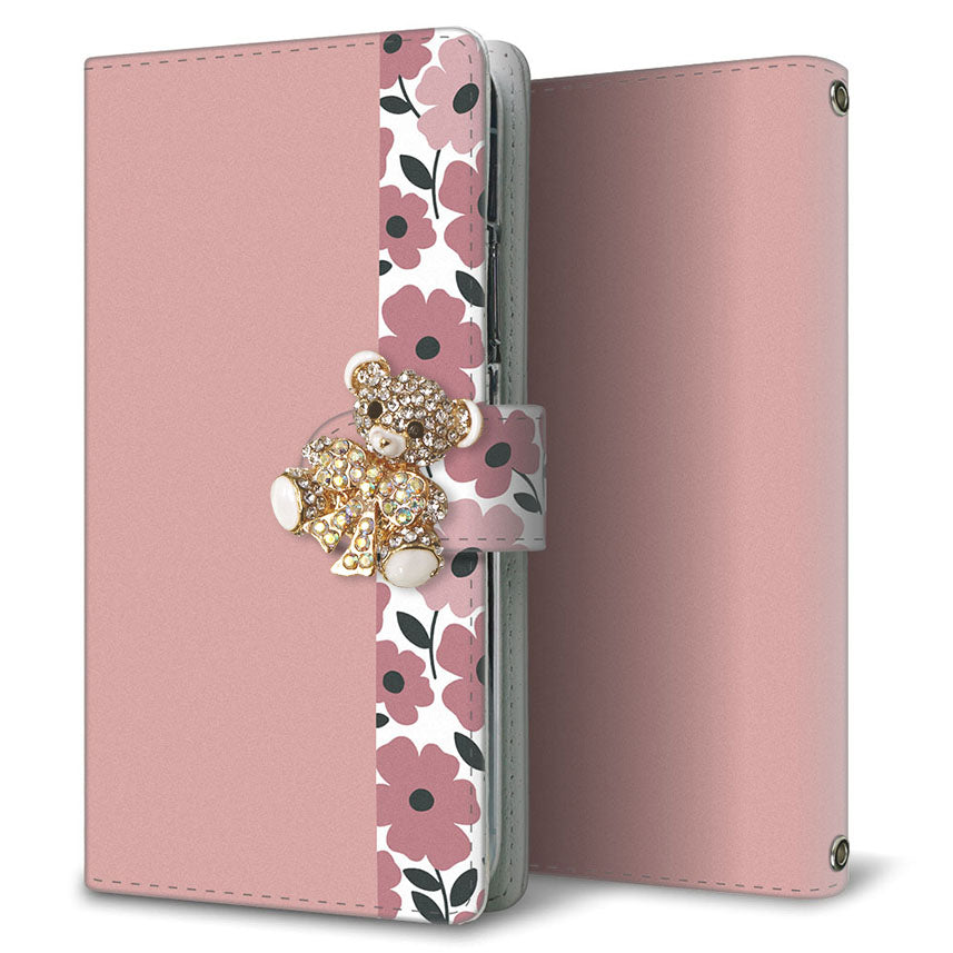 Xperia 10 V SOG11 au くすみガーデン 大人かわいい プリント手帳型ケース 耐衝撃