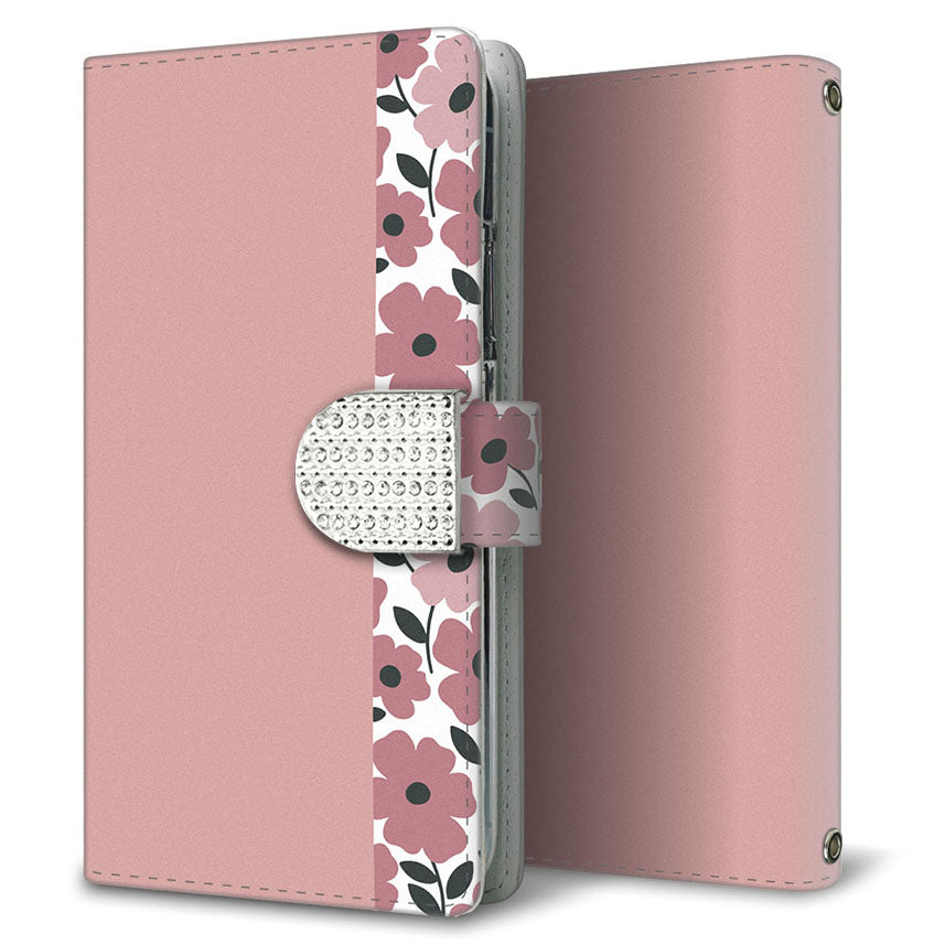 arrows Be3 F-02L docomo くすみガーデン 大人かわいい プリント手帳型ケース 耐衝撃