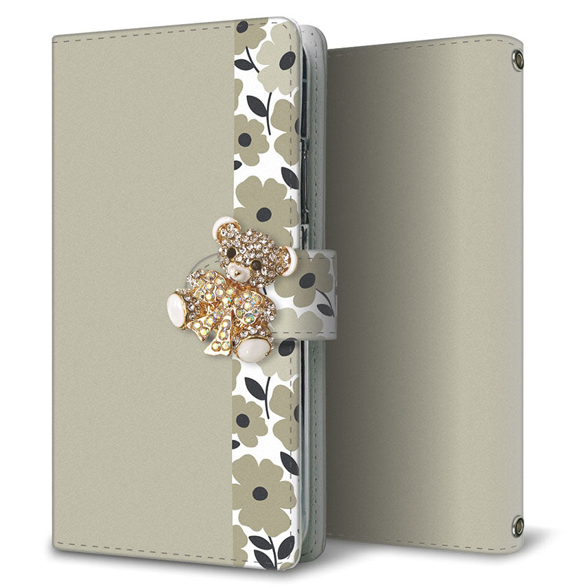 Xperia Ace III A203SO Y!mobile くすみガーデン 大人かわいい プリント手帳型ケース 耐衝撃