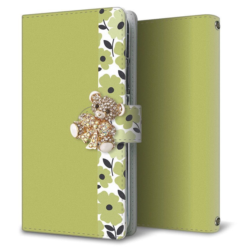 arrows We2 FCG02 au くすみガーデン 大人かわいい プリント手帳型ケース 耐衝撃