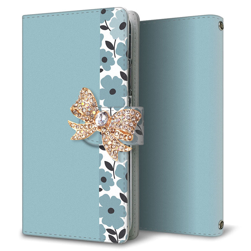 HUAWEI P30 Pro HW-02L docomo くすみガーデン 大人かわいい プリント手帳型ケース 耐衝撃