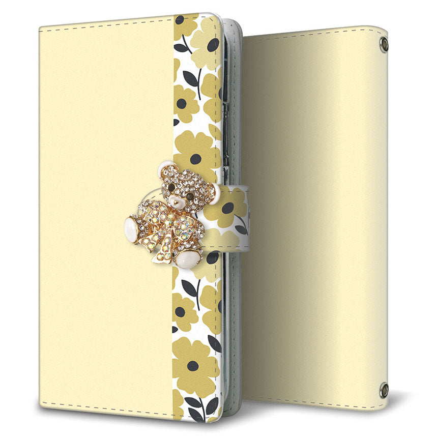 Xperia 1 III SOG03 au くすみガーデン 大人かわいい プリント手帳型ケース 耐衝撃