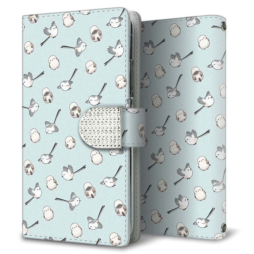 HUAWEI P30 lite Marie-L22J シマエナガとかわいい時間 プリント手帳型ケース 耐衝撃