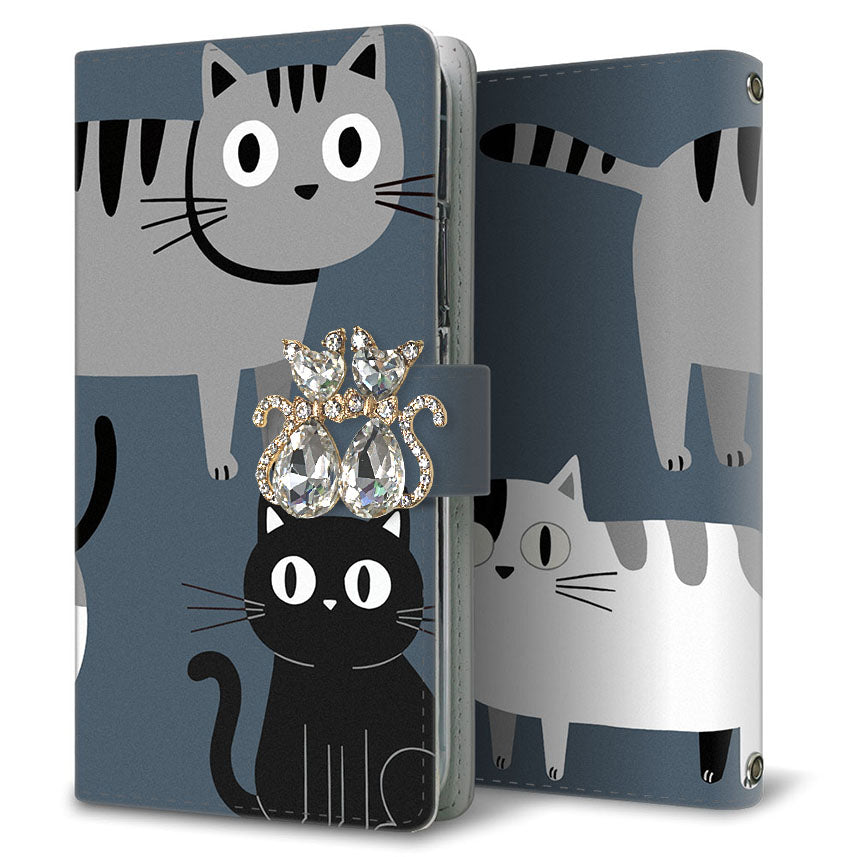 LG V60 ThinQ 5G L-51A docomo サイレントキャット プリント手帳型ケース 耐衝撃