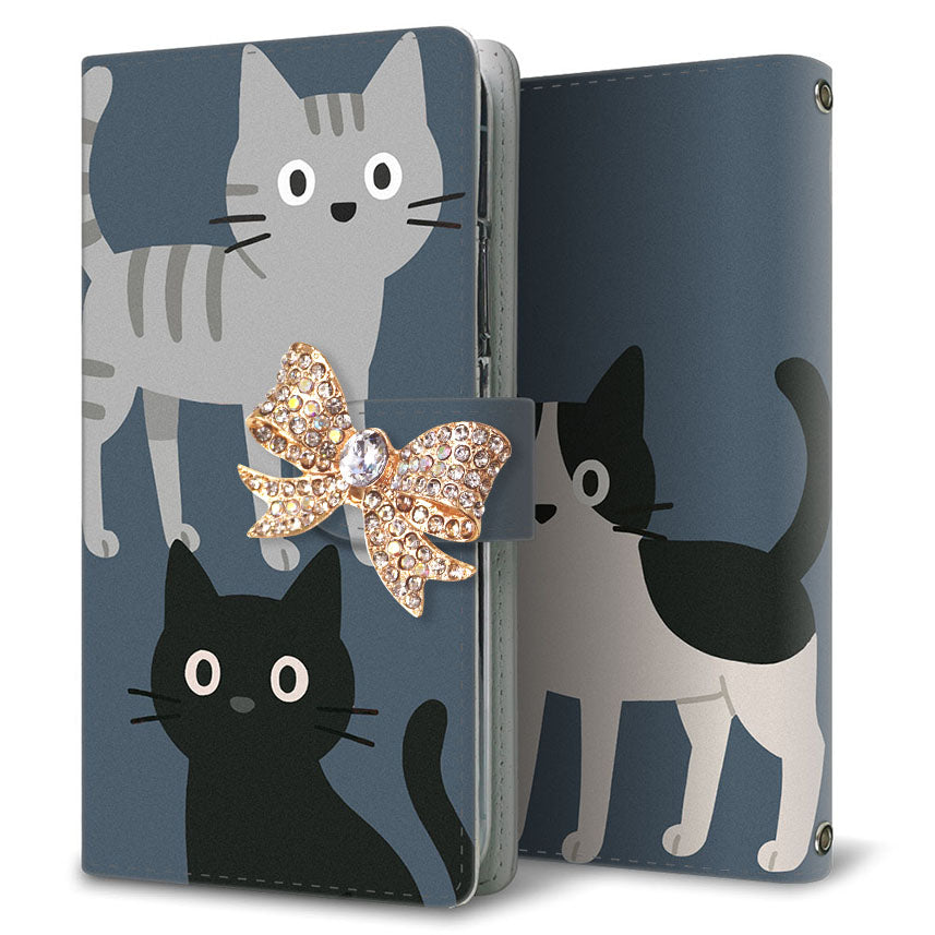 Google Pixel 8 Pro サイレントキャット プリント手帳型ケース 耐衝撃