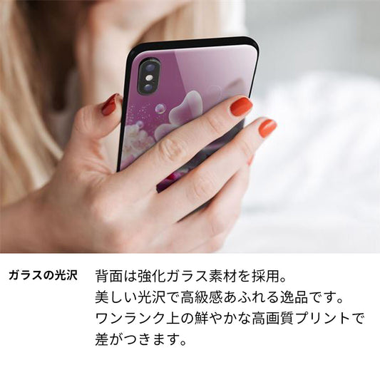iPhone15 強化ガラス＆TPUスマホケース ガラプリ【VA814 宝石と蝶】