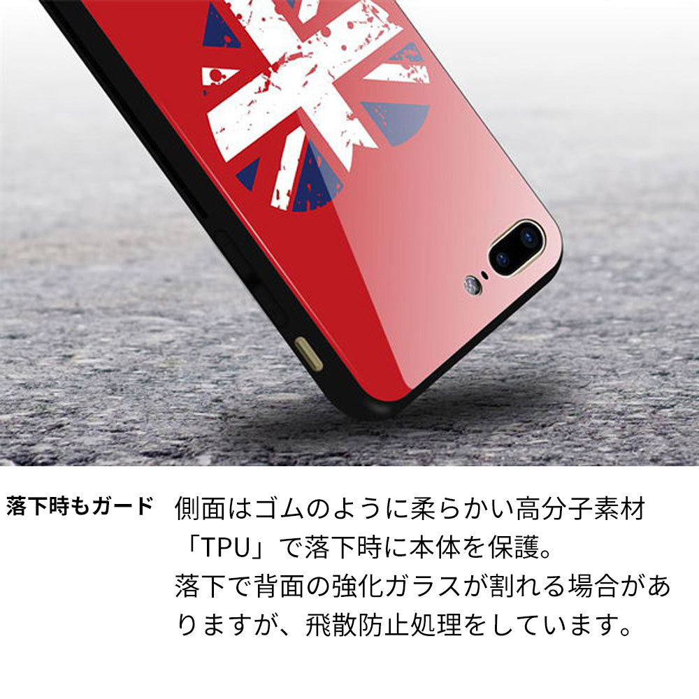iPhone15 強化ガラス＆TPUスマホケース ガラプリ【MA959 和柄 花 A】