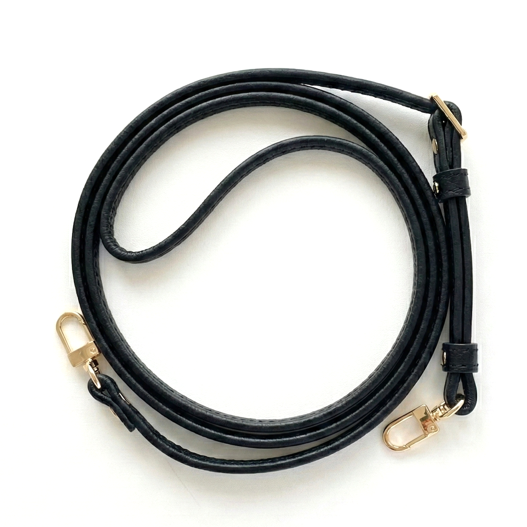 二つ折り 長さ調節可能ロングストラップ 【 本革 Nuance 】 約83~156cm