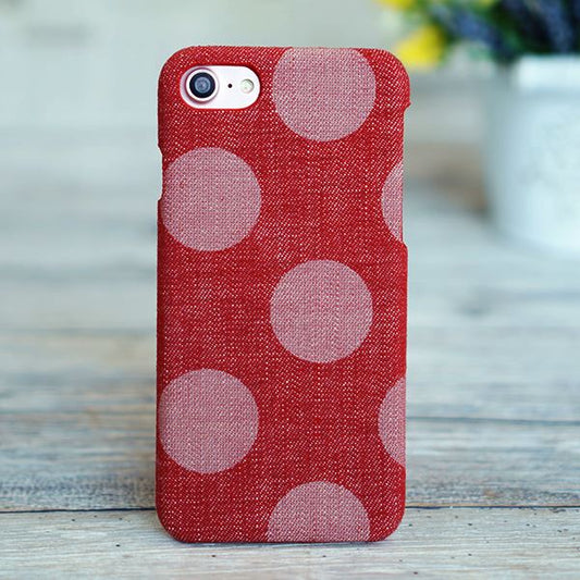 iPhone17 水玉岡山デニムまるっと全貼りハードケース