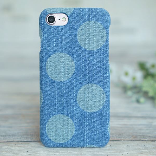 Google Pixel 9a 水玉岡山デニムまるっと全貼りハードケース