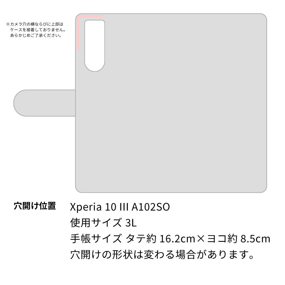 Xperia 10 III A102SO Y!mobile スマホショルダー 【 手帳型 Simple 名入れ 長さ調整可能ストラップ付き 】 耐衝撃