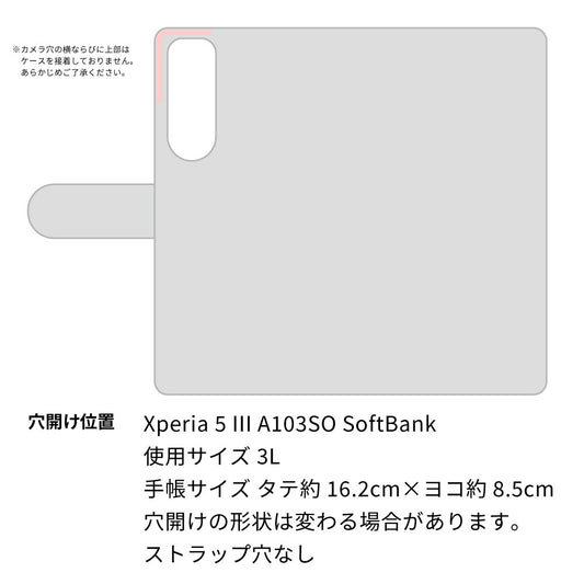 Xperia 5 III A103SO SoftBank ビニール素材のスケルトン手帳型ケース クリア