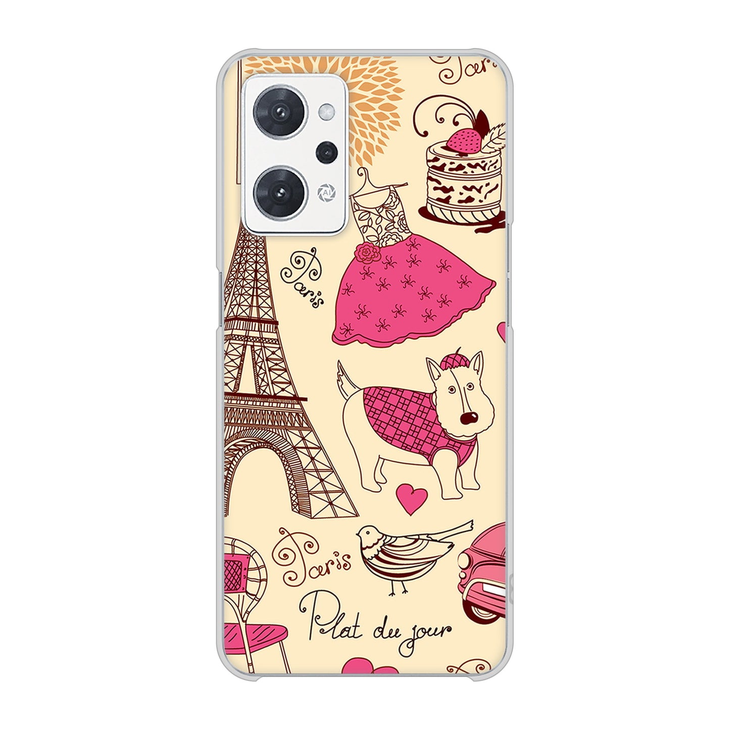 OPPO reno9 A A301OP Y!mobile 高画質仕上げ 背面印刷 ハードケースLOVE フランス