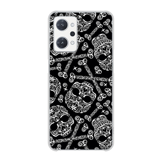 OPPO reno9 A A301OP Y!mobile 高画質仕上げ 背面印刷 ハードケース 【363 ドクロの刺青】