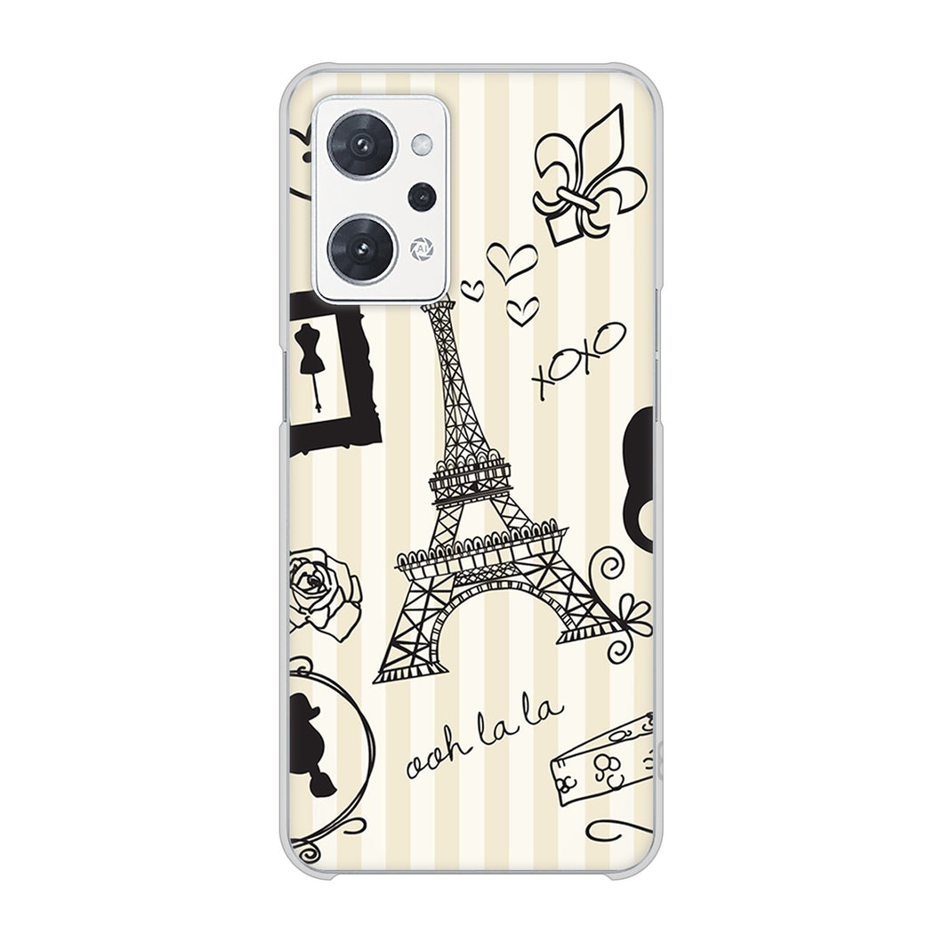 OPPO reno9 A A301OP Y!mobile 高画質仕上げ 背面印刷 ハードケースLOVE フランス